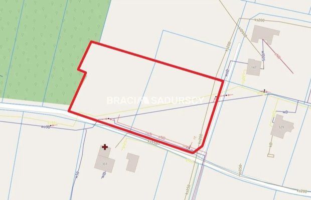 Działka z możliwościa podziału na mniejsze