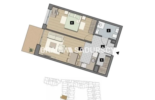 Dostępne mieszkania od 25m2 do 63m2. 