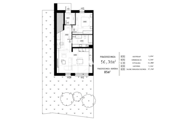Parter z 85 m² ogródkiem przy Łąkach Nowohuckich