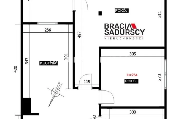 2-pok| 47,13 m²|Wieliczka,przy granicy Krakowa.