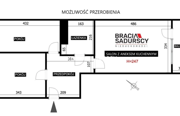 2 pok| 44,5m² |balkon |duża piwnica|ul. Komandosów