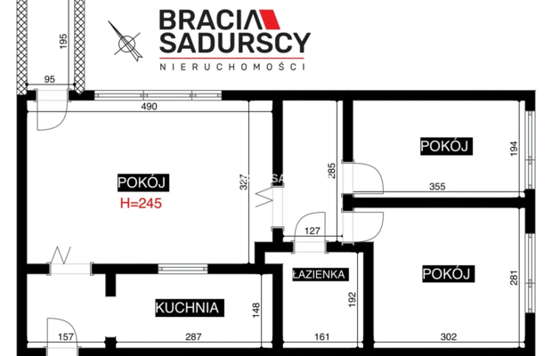 Bieńczyce, osiedle Strusia. 3 pokojowe mieszkanie o pow. 45,42 m 2 .            
          Mieszkanie do remontu, na  3  piętrz