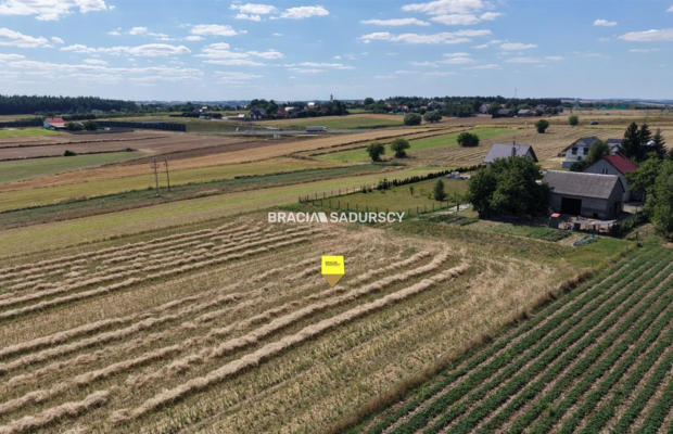 Duża działka inwestycyjna pod Krakowem - 1,5 km od S7 (węzeł Widoma) | Potencjał przekształcenia | Opcja zakupu 8 414 m² gruntu
