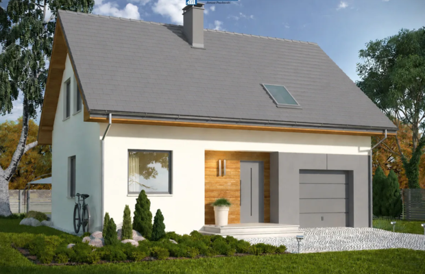 Nowy dom 100 m² | Sucha Górna k. Polkowic | garaż