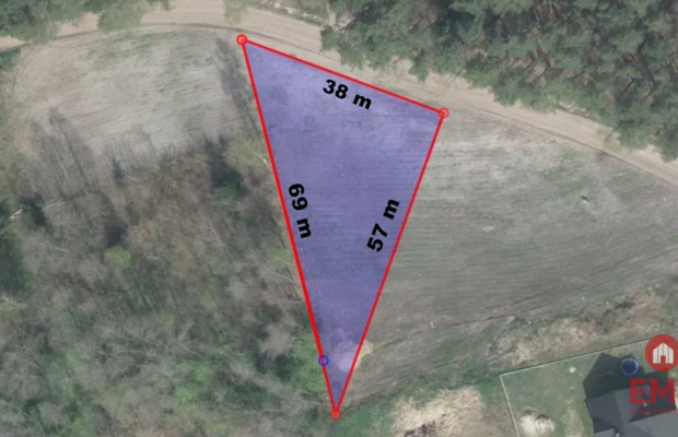 Działka budowlana pod lasem. 1085 m2