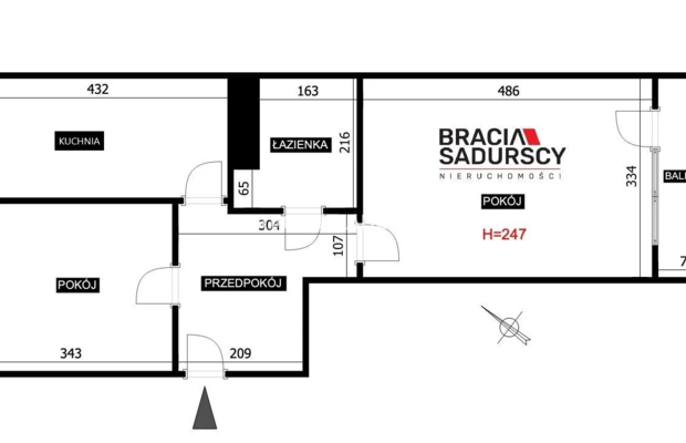 2 pok| 44,5m² |balkon |duża piwnica|ul. Komandosów
