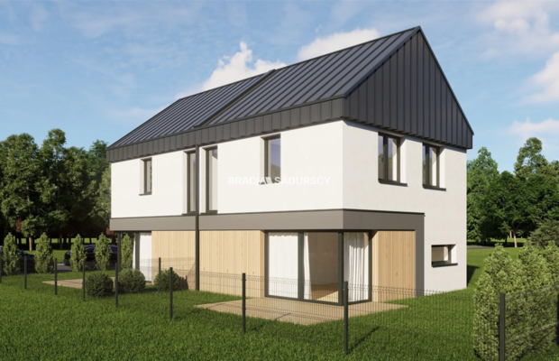 3pok.65m2 dwupoziomowe/nowoczesna bryła budynku 