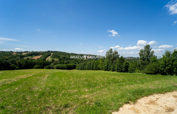 6 arów budowlanej, piękna panorama, Mogilany