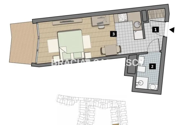 Dostępne mieszkania od 25m2 do 63m2. 