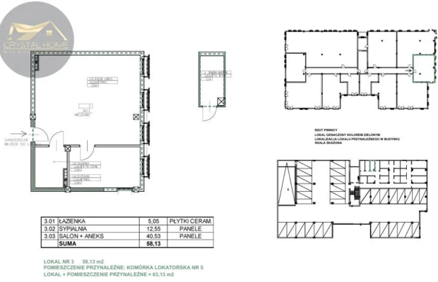 Corner House Mickiewicza 1 / 2 pokoje - 58m2