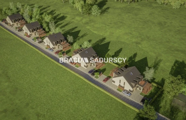 Działka z projektem na 5 bliźniaków 