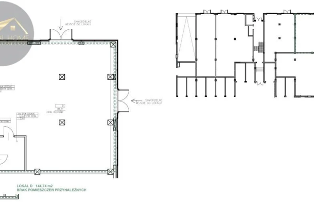 Lokale użytkowe od 109m2 do 179m2