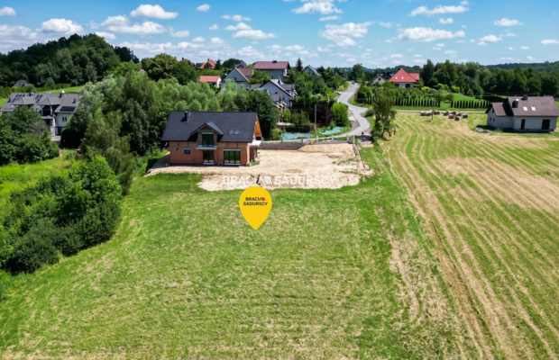 6 arów budowlanej, piękna panorama, Mogilany