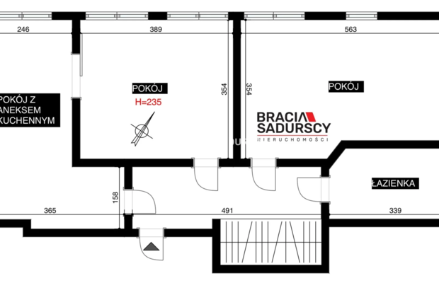 2 pokoje 57,5 m² w kamienicy | Brodowicza
