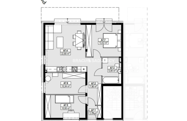 Zalesie/ 4 pok Apartament 73m / Ogródek/ 2xparking