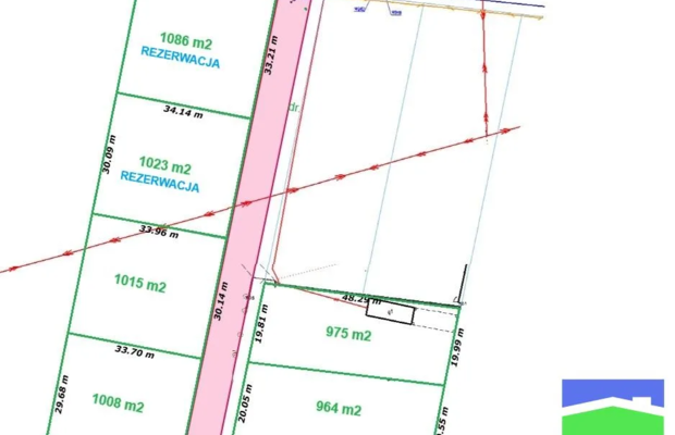 Krępa gm. Poddębice - działki z WZ o pow. 1000 m2