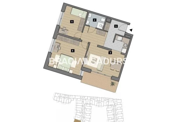 Dostępne mieszkania od 25m2 do 63m2. 