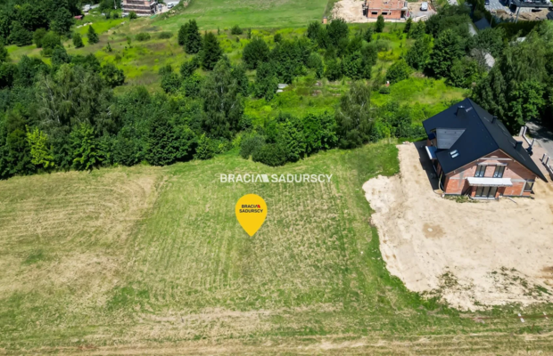 6 arów budowlanej, piękna panorama, Mogilany