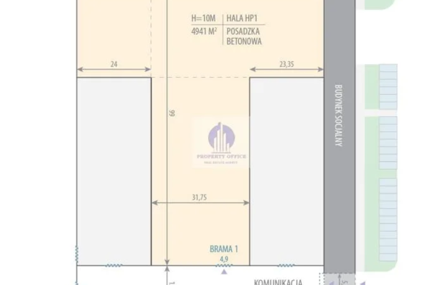 Bielany: magazyn 4941 m2 do wynajęcia