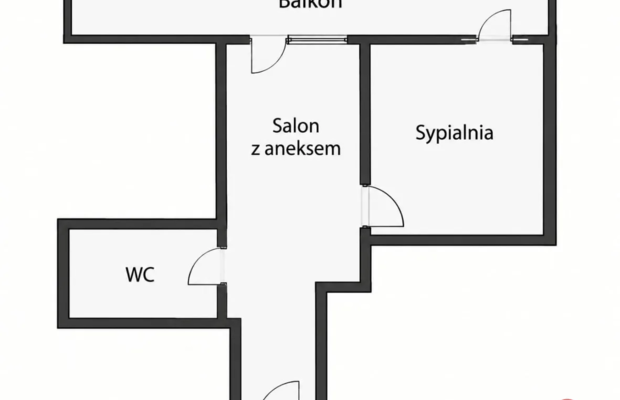 Mieszkanie na Chopina z dużym tarasem, 2 pokoje