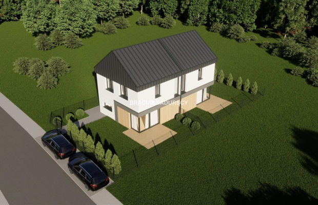 3pok.65m2 dwupoziomowe/nowoczesna bryła budynku 
