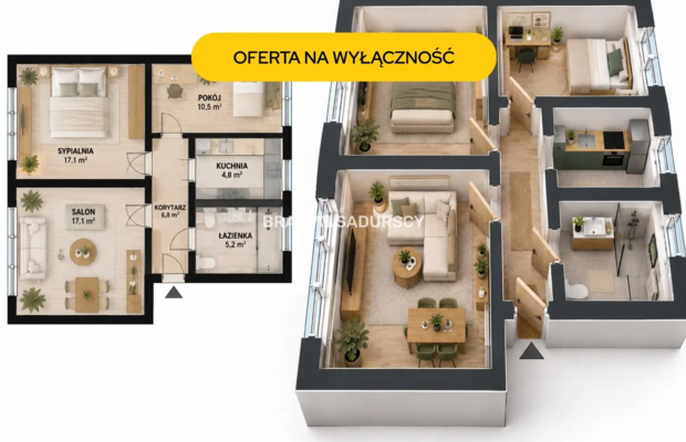 INWESTYCJA DO REMONTU |3 POKOJE | 62 m²| KLEPARZ |