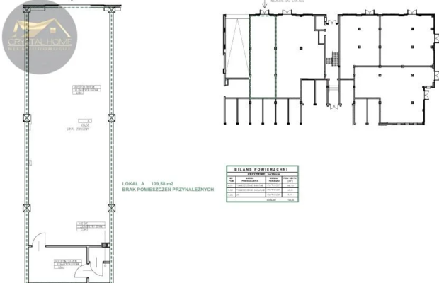 Lokale użytkowe od 109m2 do 179m2