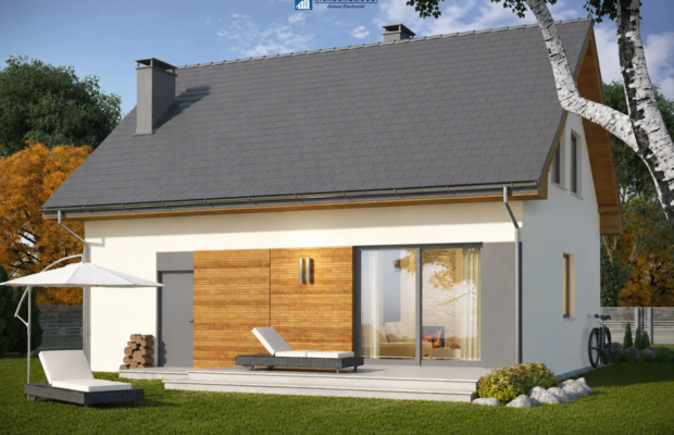 Nowy dom 100 m² | Sucha Górna k. Polkowic | garaż