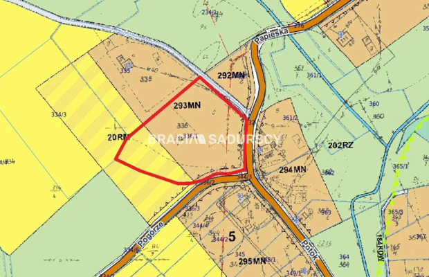 Działka budowlana 8900 m2 Poręba Żegoty