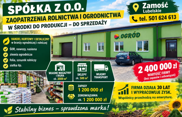 Spółka zaopatrzenia rolnictwa i ogrodnictwa w środki do produkcji do sprzedaży