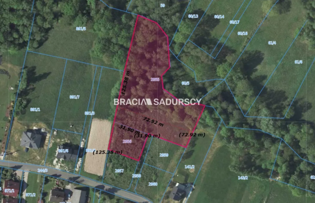 Działka budowlano-leśna. Siepraw.
