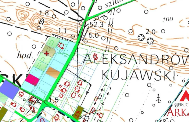 działka 1000 m² z WZ w Aleksandrowie Kujawskim