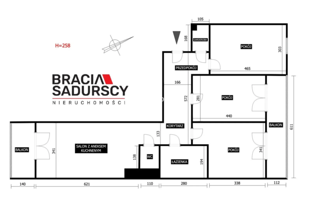 4 pokoje| 82,97 m²| 2 balkony| blok 2022| garaż