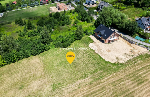 6 arów budowlanej, piękna panorama, Mogilany