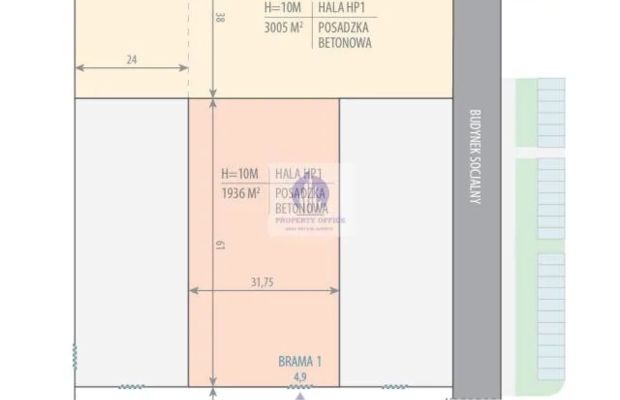 Bielany: magazyn 1936 m2 do wynajęcia