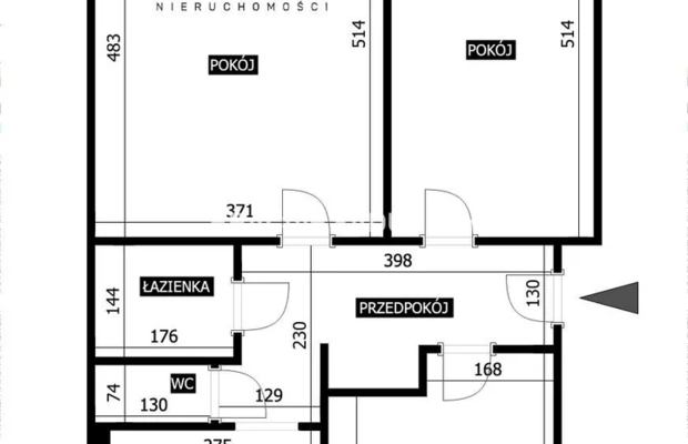 59m2 3 pok+os kuchnia Ul.Staszczyka Bronowice
