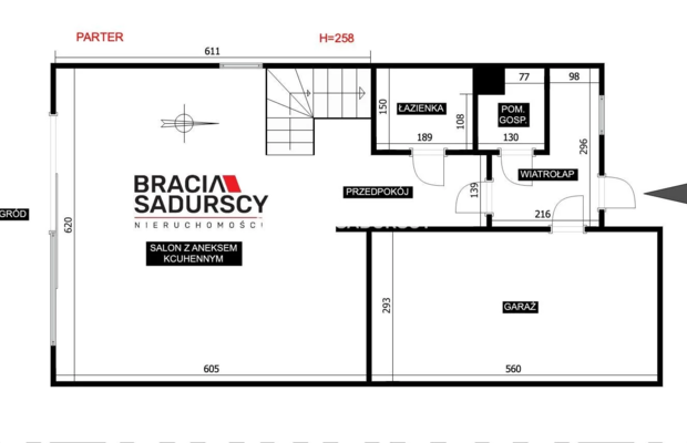 124 m² z ogrodem , 3 sypialnie, Garaż, W. Standard