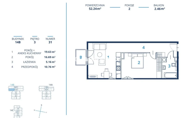 Gotowa inwestycja - metraże od 39 m2, Kraków