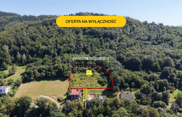 Twój azyl pod lasem z widokiem na góry - widokowa działka budowlano-rolna 3 012 m² | Sucha Beskidzka, os. Garce  

  Szukasz mi