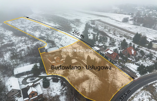 Działka inwestycyjna 1,3 ha, mpzp bliźniaki, media
