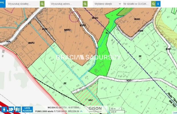 Działka budowlano - rolna u podnóża Zamku Tenczyn
