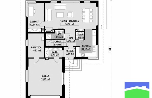 Widzew os. Nowosolna działka o pow. 2531 m2