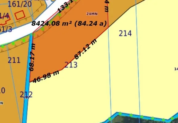 Działka 1,99ha | 84ar MPZP | Pogorzeliska