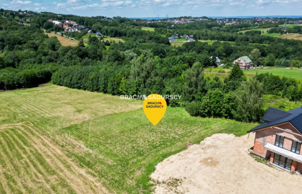 6 arów budowlanej, piękna panorama, Mogilany