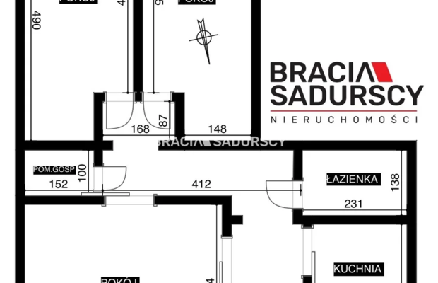 60,17 m² | 3 pokoje | Piwnica | Bezczynszowe