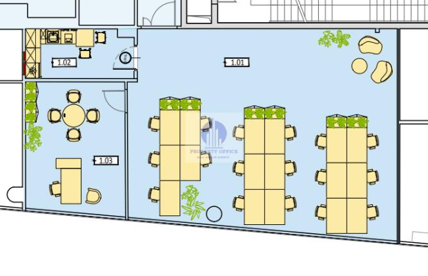 Mokotów: lokal biurowy 135 m2 do wynajęcia