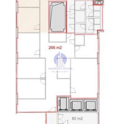 Mokotów: lokal biurowo-usługowy 266 m2 do wynajęcia