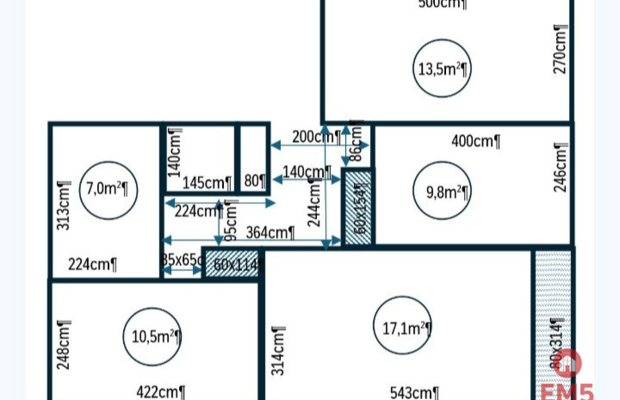 4 pokoje centrum Suwałk 5373zł/m2