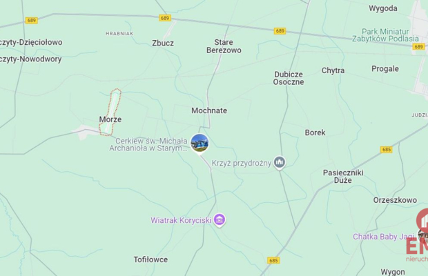 Działka rolna ok. 2 ha w gminie Czyże.
