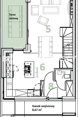 Nowoczesny dom z zielonej okolicy 150m2